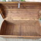 19th-century leather trunk