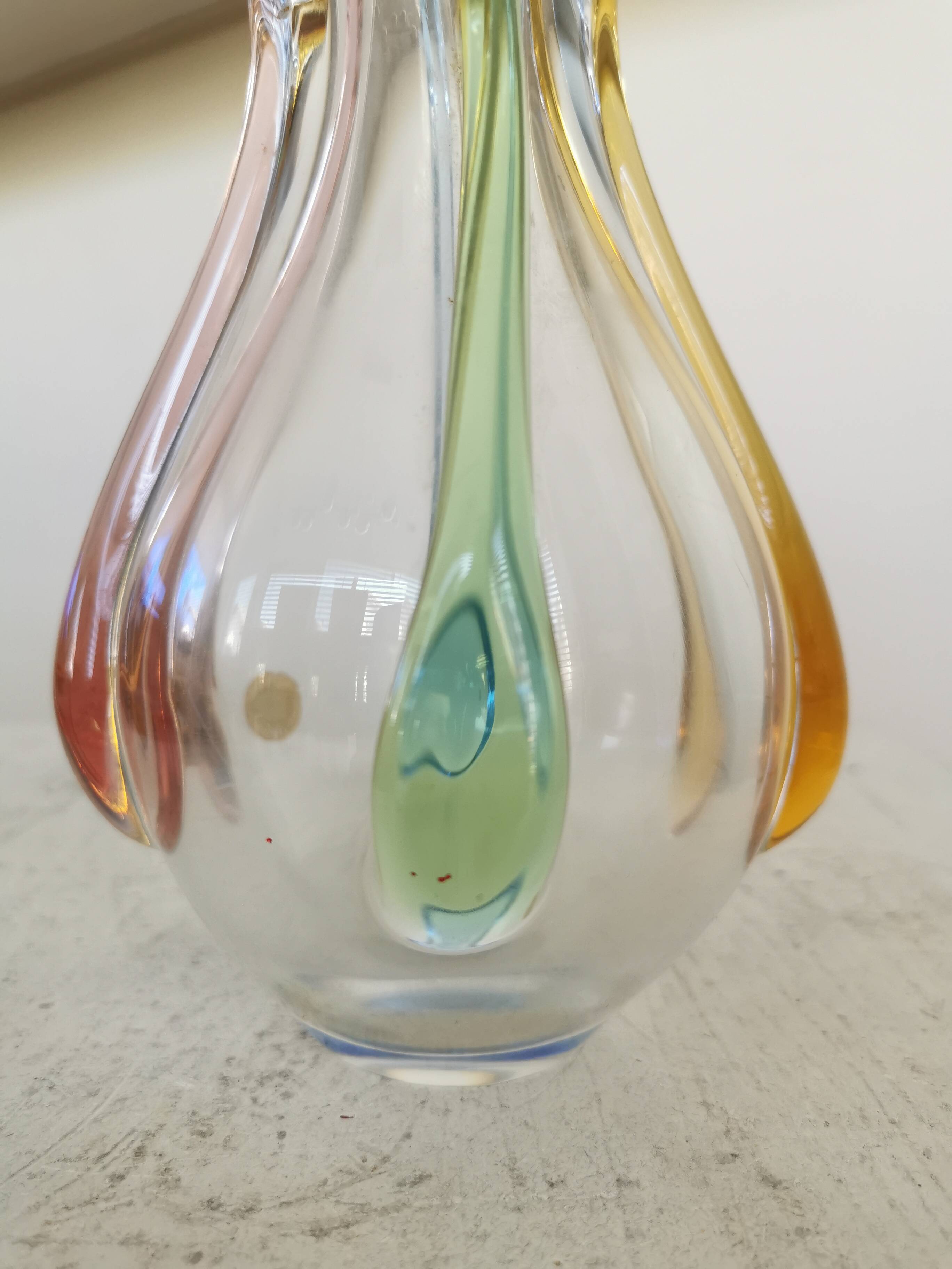 Vintage Art Glass Vase: Hanna Machanovska Mstisov Glassworks, Czechoslovaki