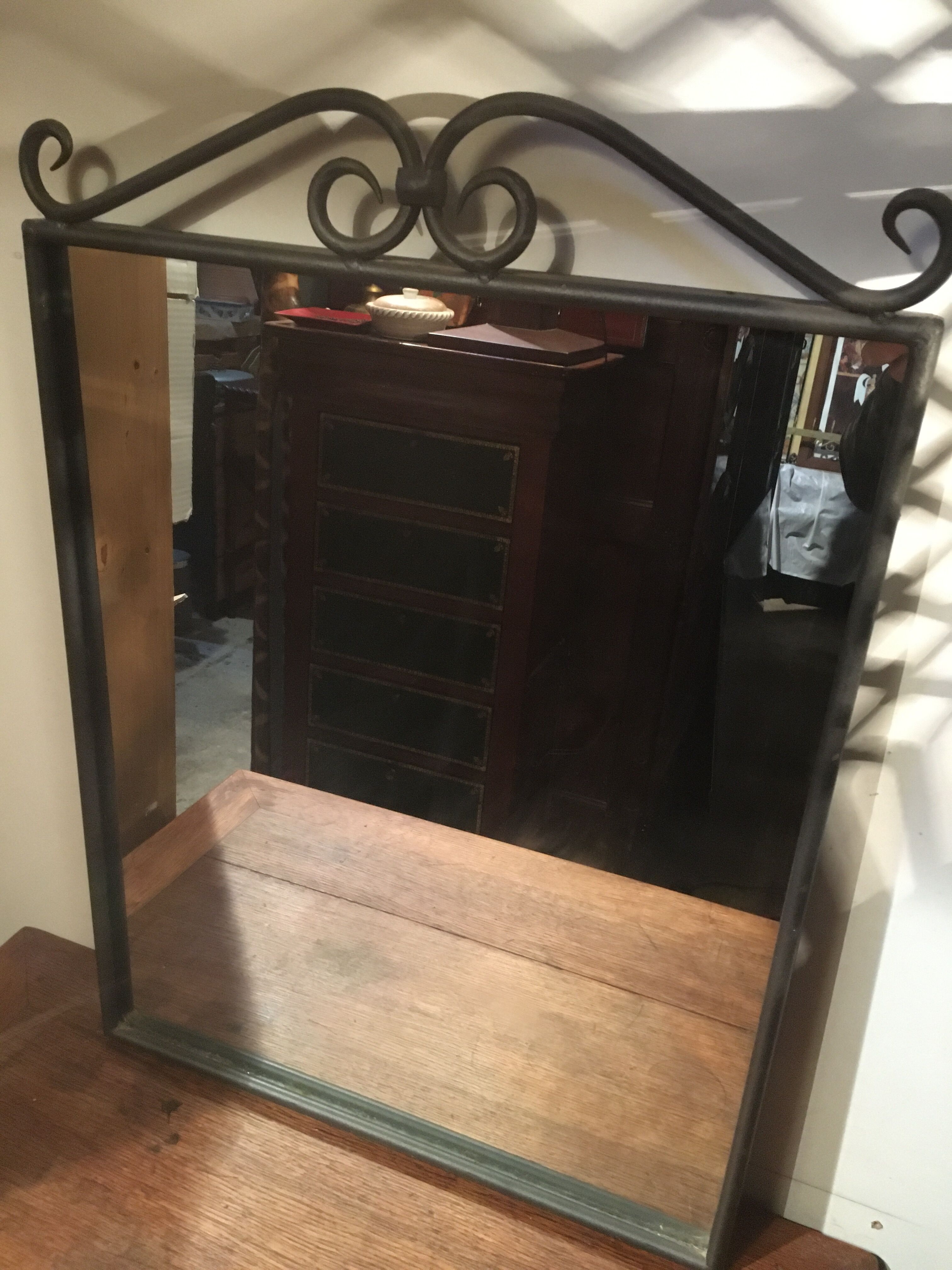 Wrought iron mirror 71x50cm