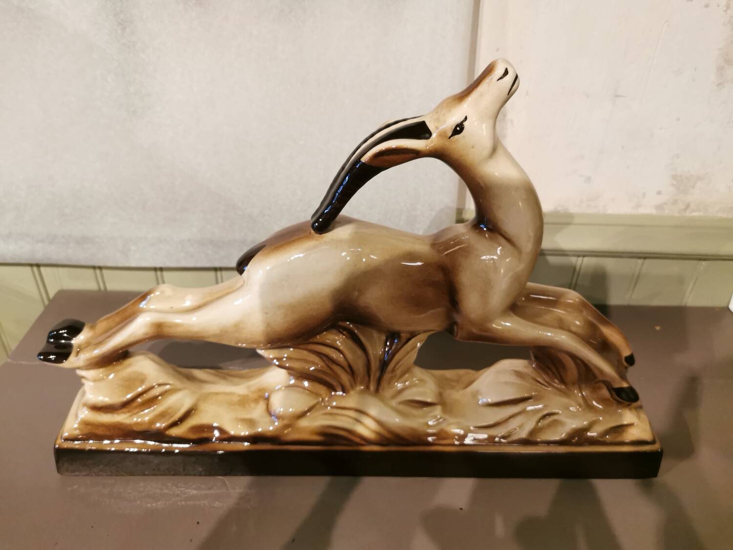 Art deco ceramic antelope