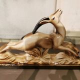 Art deco ceramic antelope