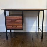 Vintage modernist desk from the 50s and 60s in wood and metal – modular & demonstrable