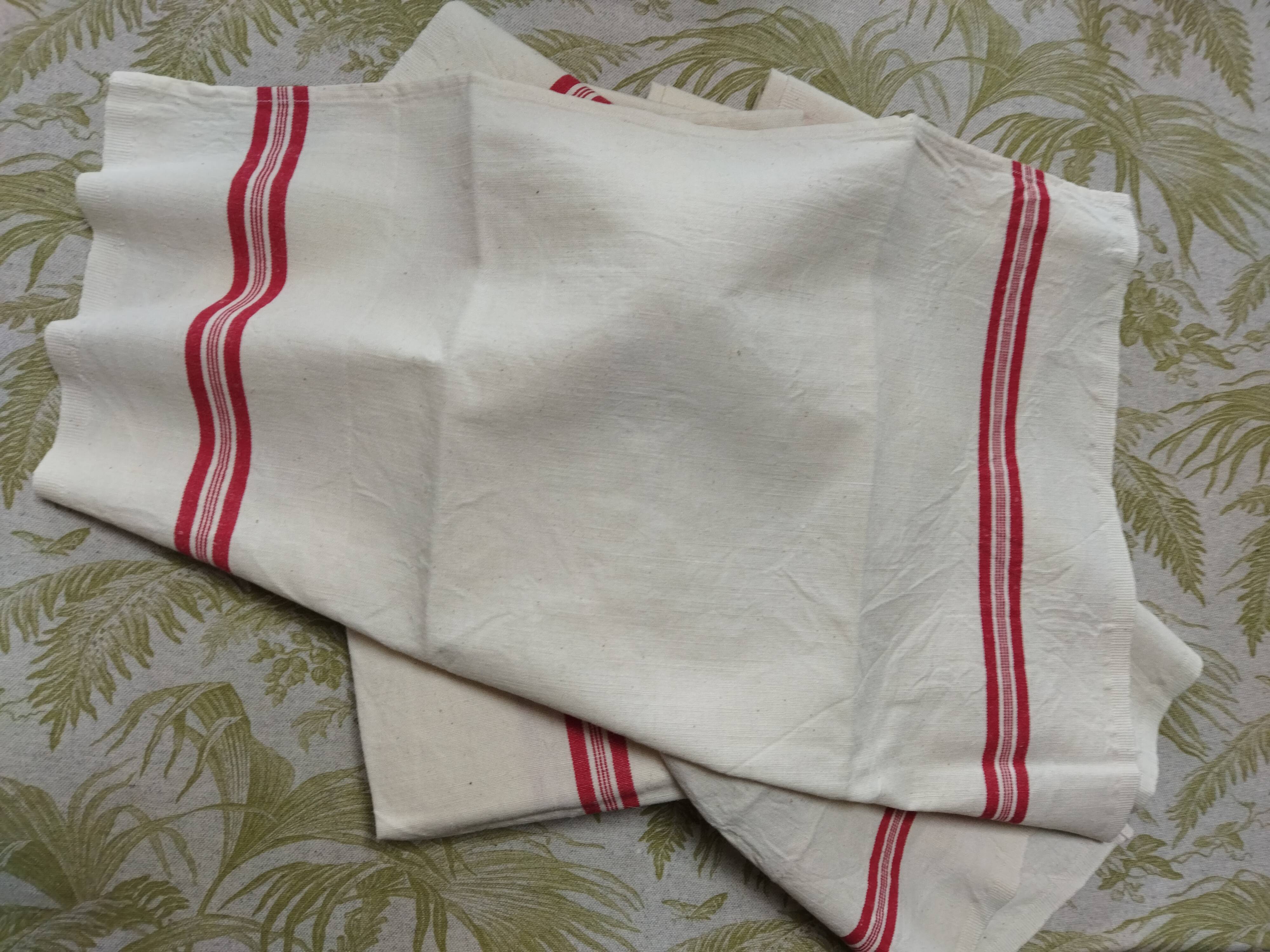 6 large new old tea towels