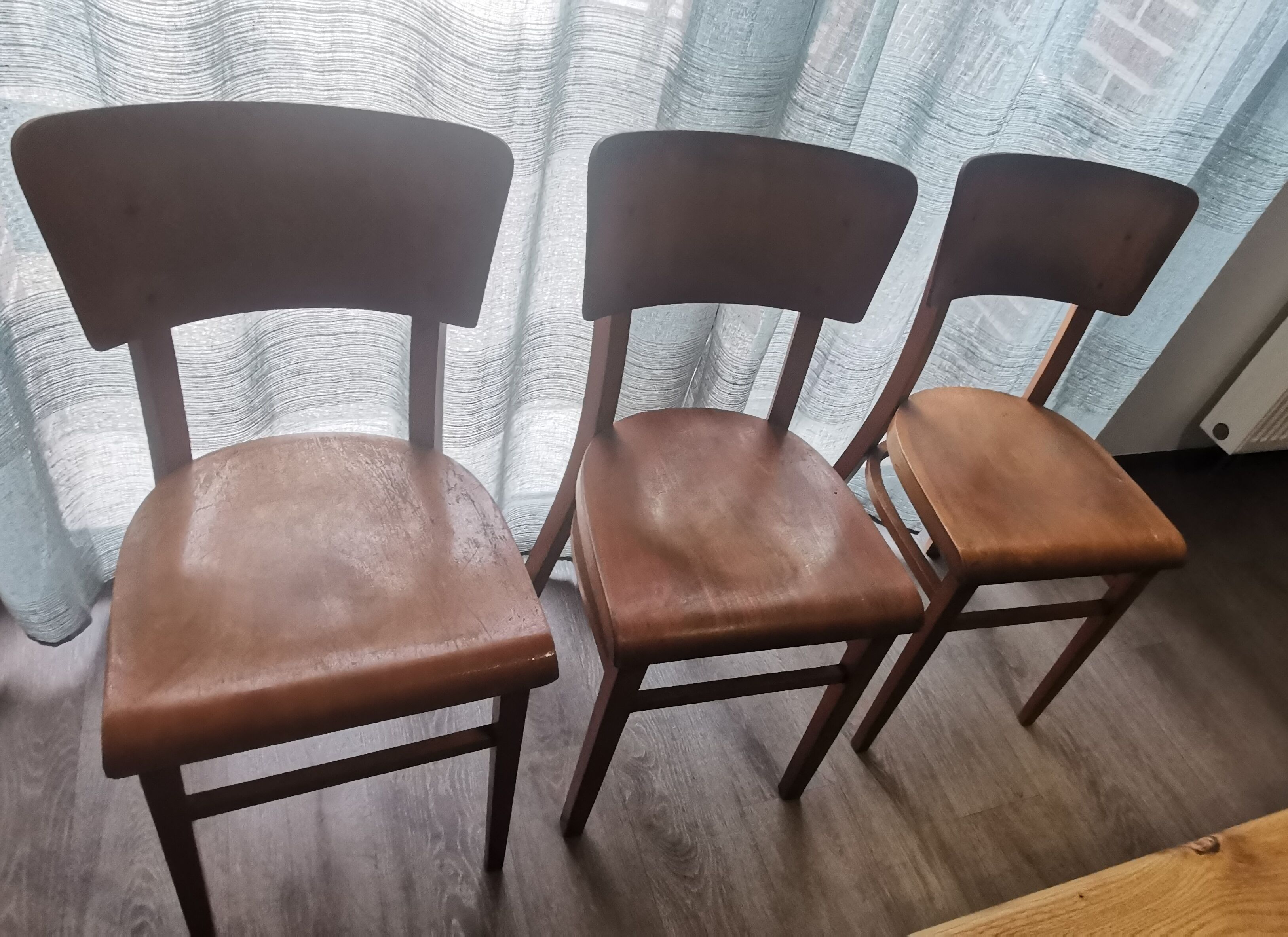Set of 10 Thonet bistro chairs