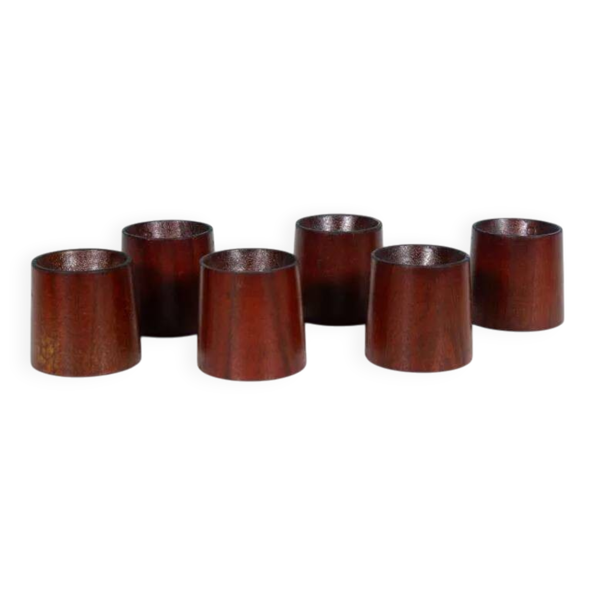 Vintage teak egg holder set, mid-century egg holder
