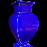 Blue earthenware vase