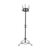 vintage black coat rack with 'golden' accent