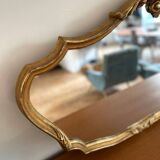 Horizontal vintage shell mirror