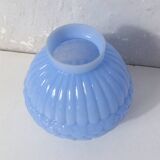 old blue opaline Art Deco ball vase 1920-1930