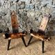 Pair of carved mountain stools