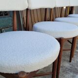 Series of 4 design Scandinavian teak chairs
