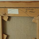 Huile sur toile vintage – « Sjöbodar »