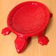 Turtle pocket emptier in enameled red cast iron by Castirone France