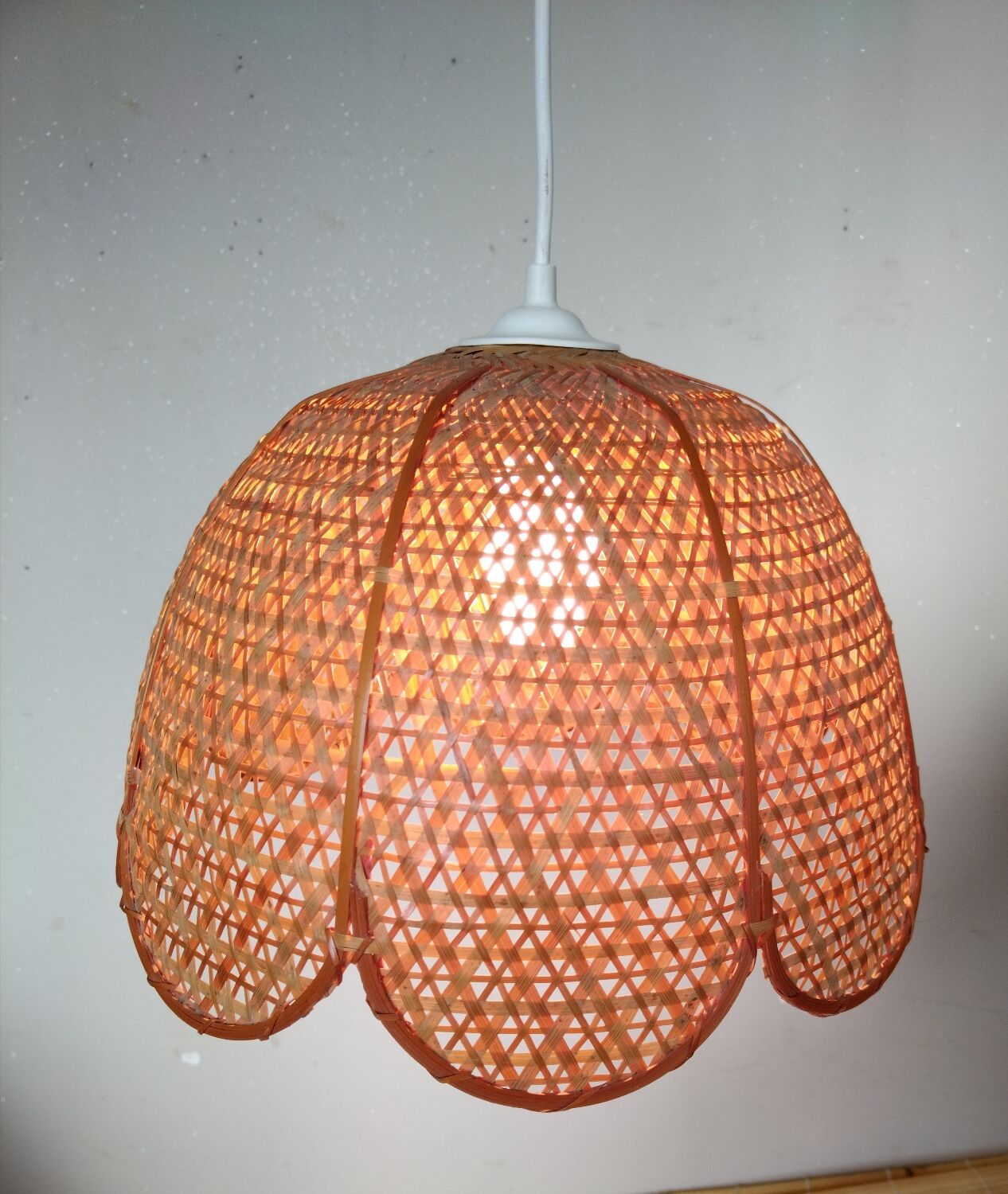 Rattan flower suspension