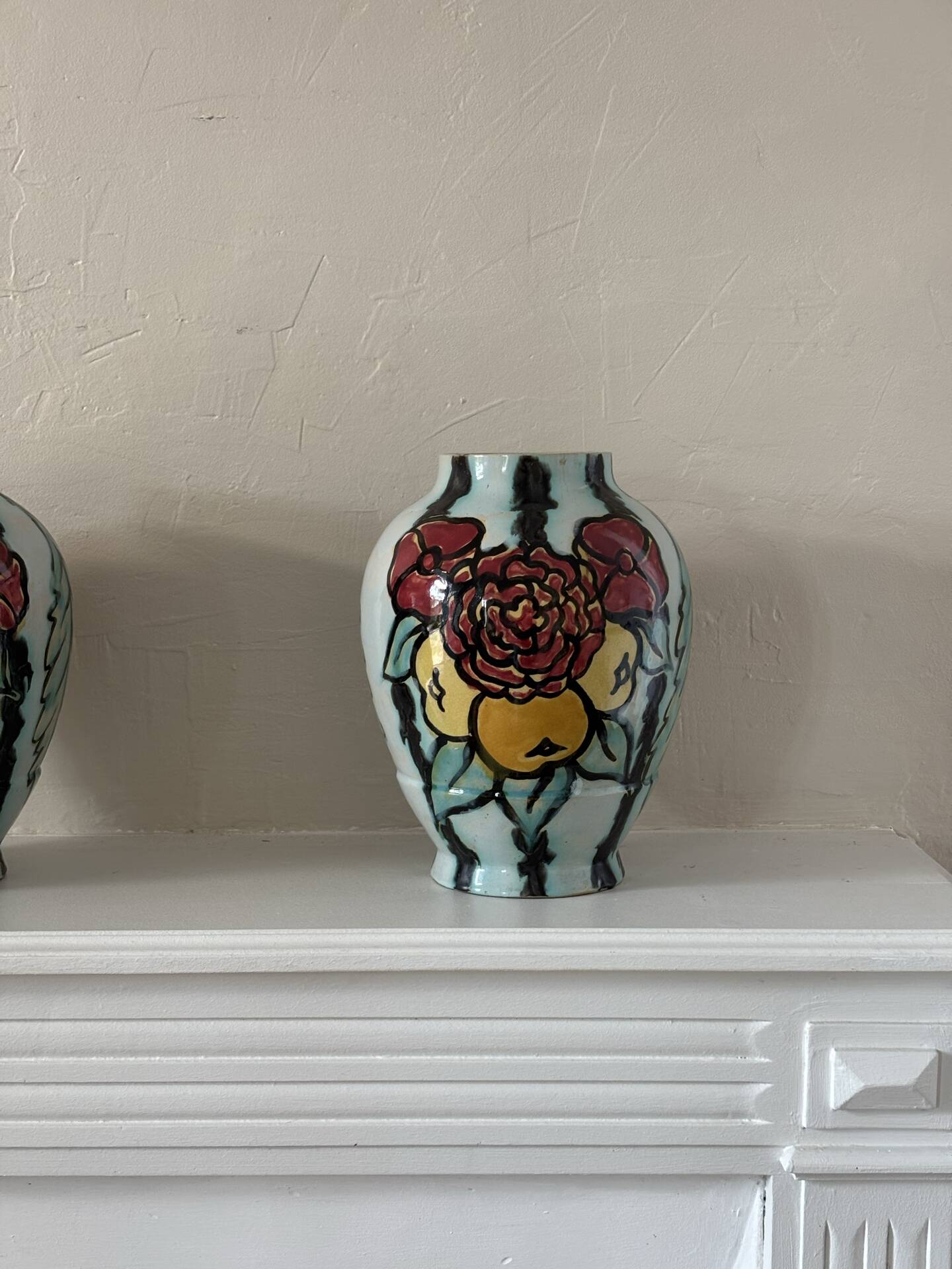 Pair of antique vases Henri Delcourt - Boulogne/mer