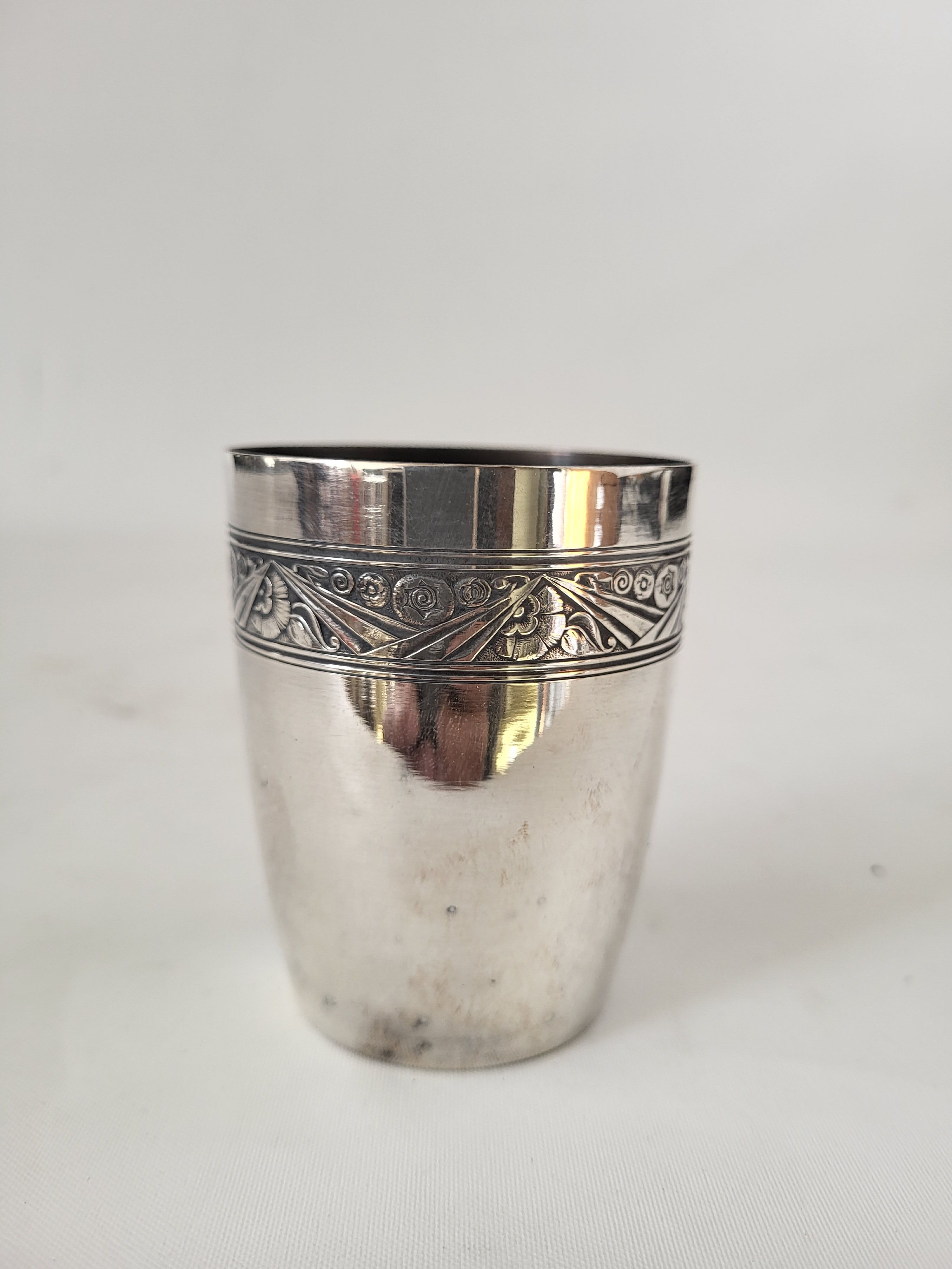 Art Deco timpani in silver metal Hallmark Léonce Florentin