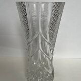 Large molded crystal vase