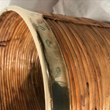 Bamboo and brass pot cover 1970