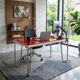 Table "floating" Space age 1970 Red Glass and Dove Tail - 140x80cm