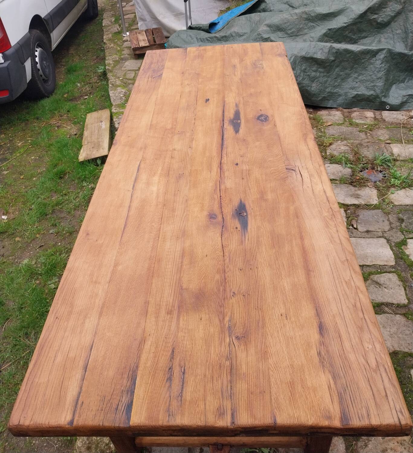 Antique oak farmhouse table