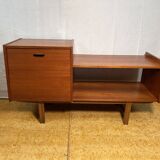 Mid century retro vintage teak telephone Bench Seat 1960