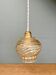 Suspension globe vintage en verre ambré