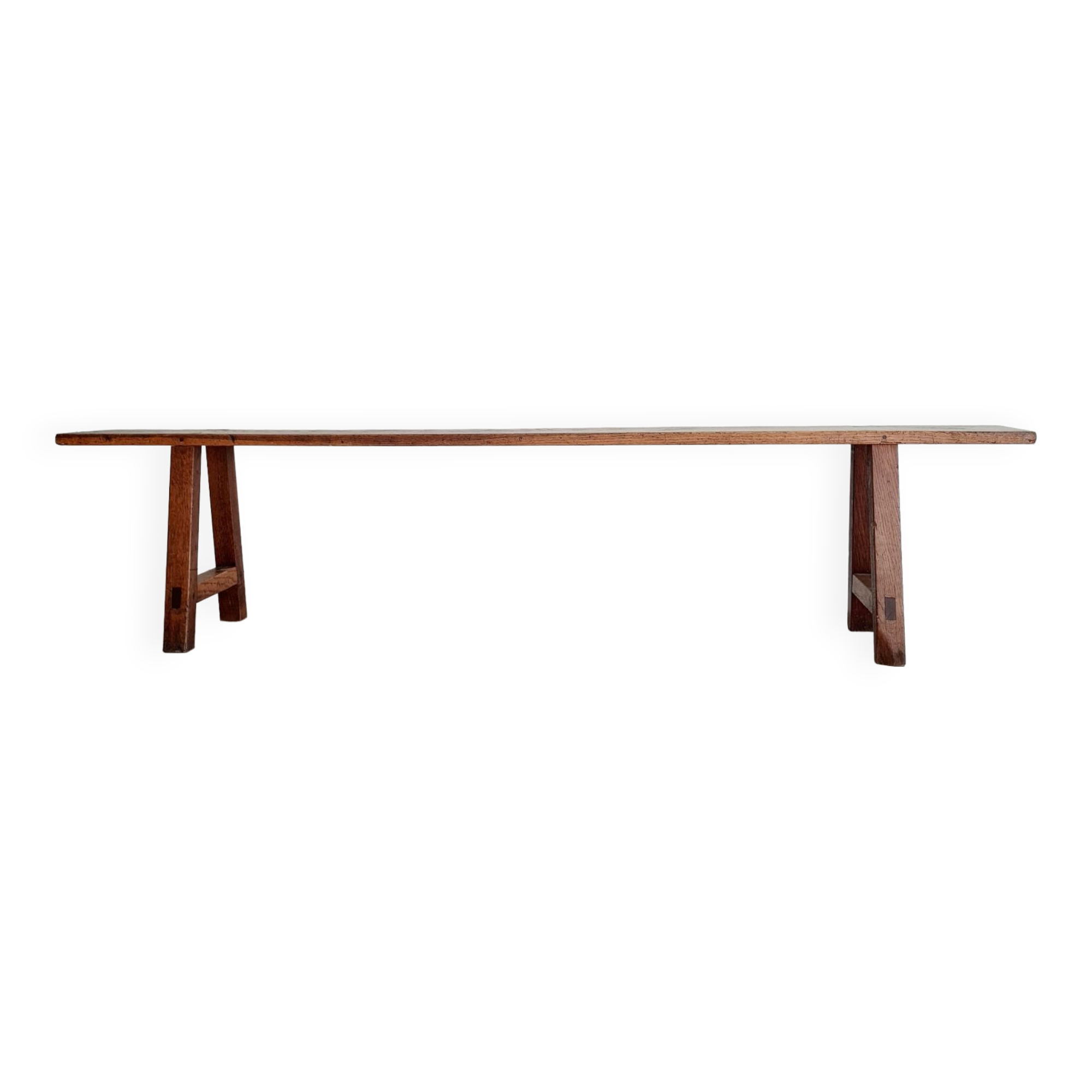 Old wooden farm bench