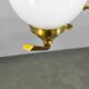 Adjustable Art Deco chandelier in brass with frosted glass, 1930s