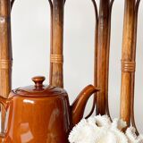 Rattan angle shelves