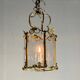 Gilt bronze lantern, original curved glass, circa 1900