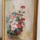Peinture à l'huile composition floral XIXe
