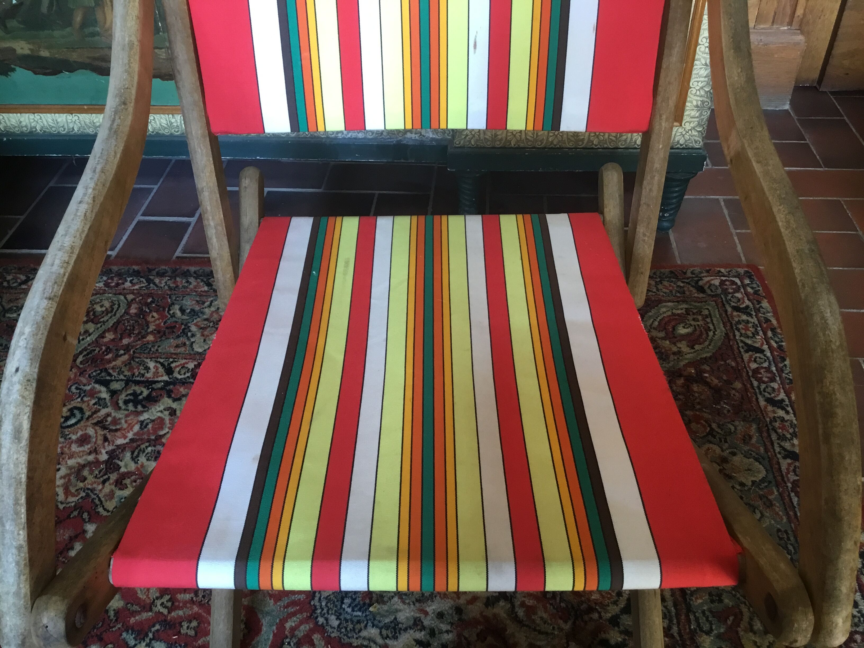 Fauteuil jardin pliant vintage
