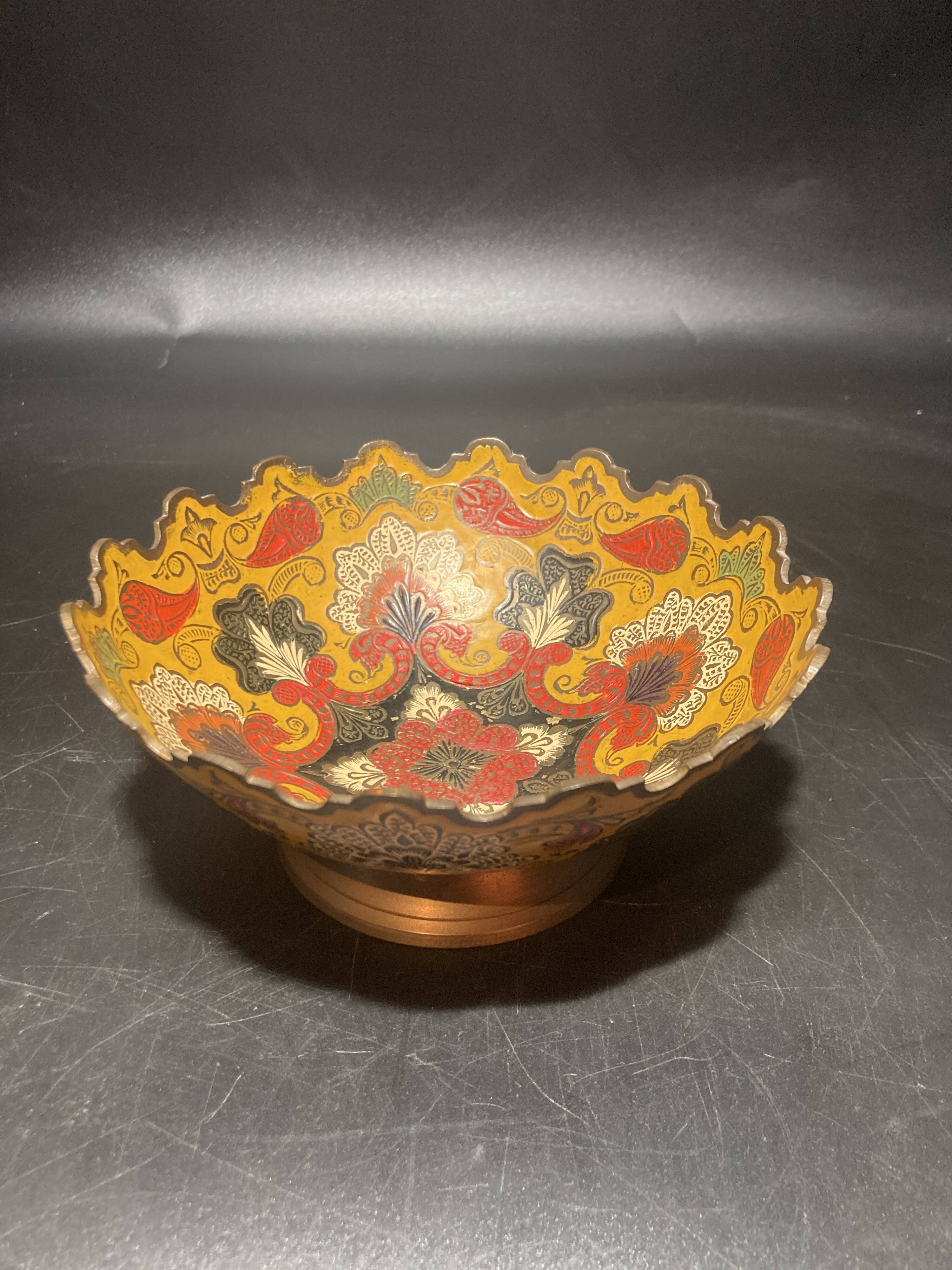 Empty pocket in gold metal