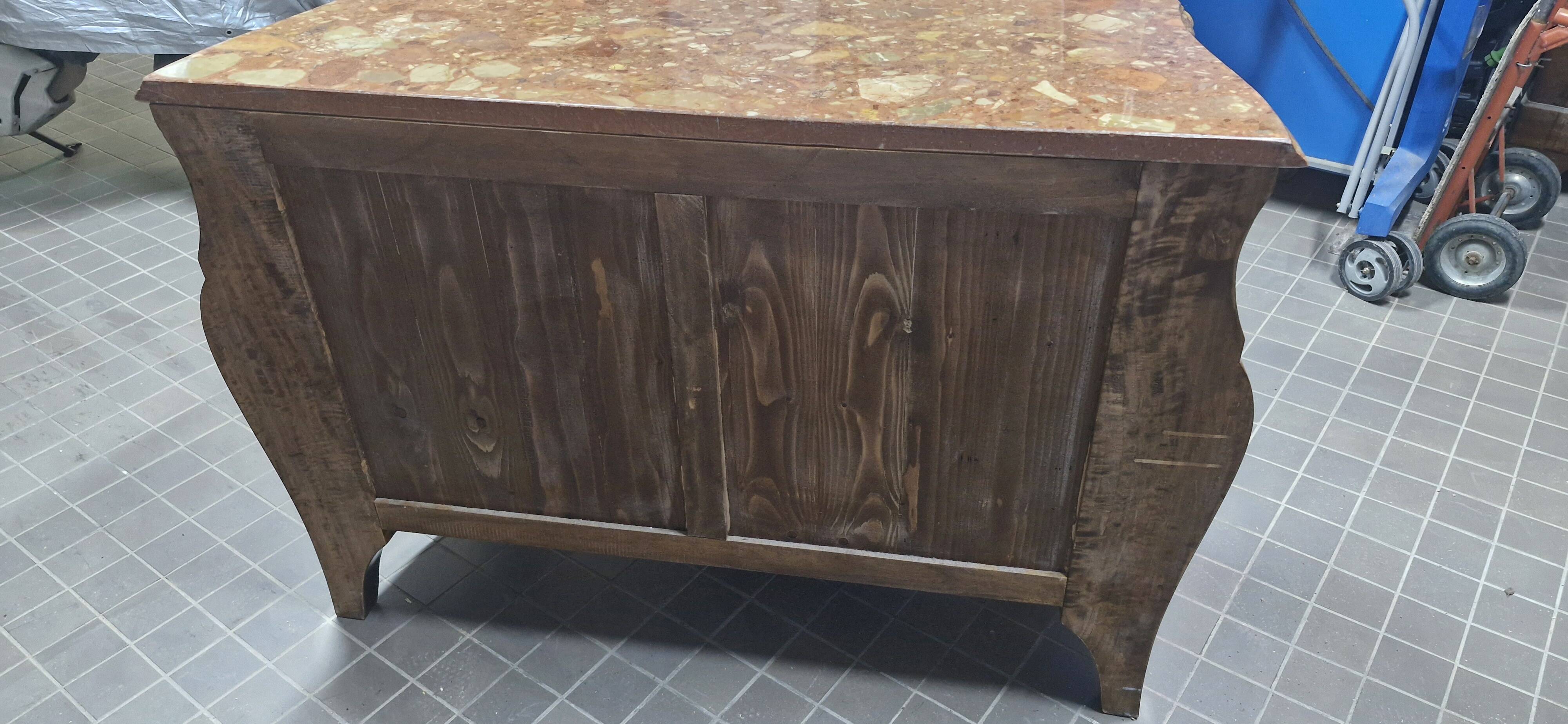 Louis XV style curved chest of drawers