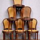 Elegant set of 6 chairs known as "rackets", in the Louis XVI style.