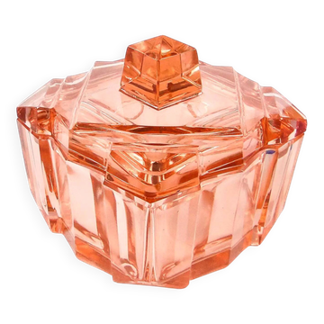 Art Deco bonbonniere, crystal, Moser, Czechoslovakia, 1930s