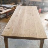 Large solid oak farmhouse table with two drawers 260 cm x 100 cm