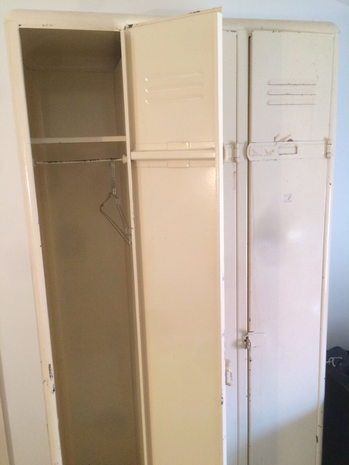Wardrobe locker room industrial corners rounded