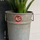 Old zinc florist vase