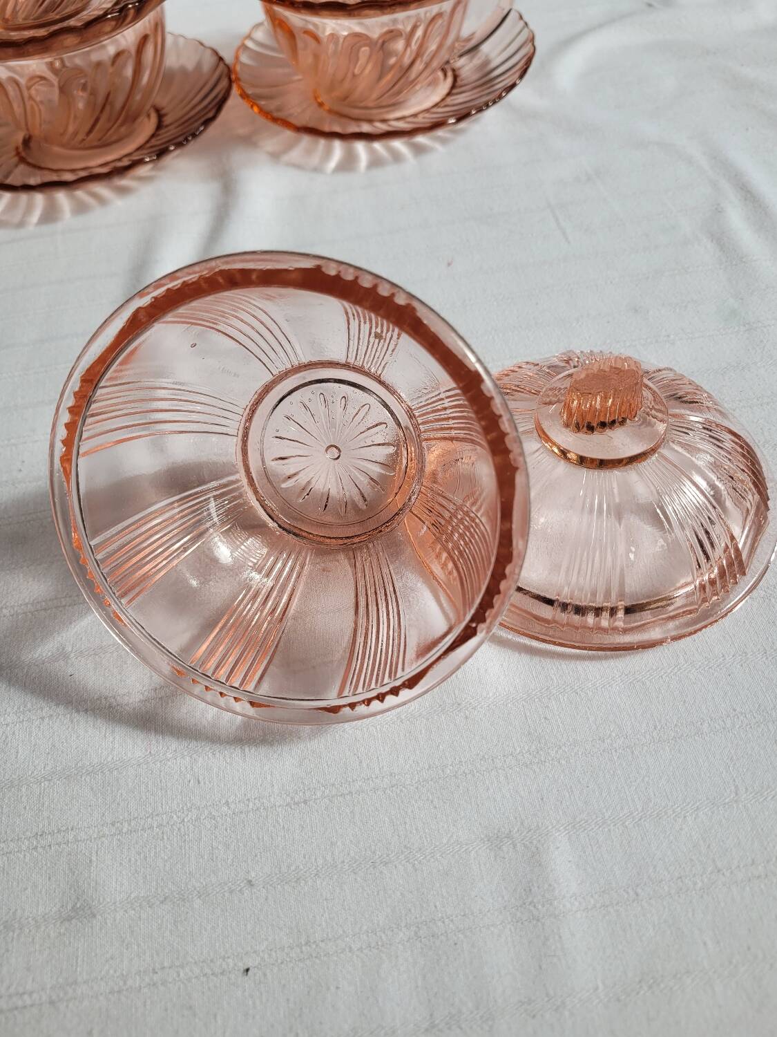 Rosaline cups and sugar bowl