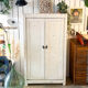 Armoire parisienne patine blanche