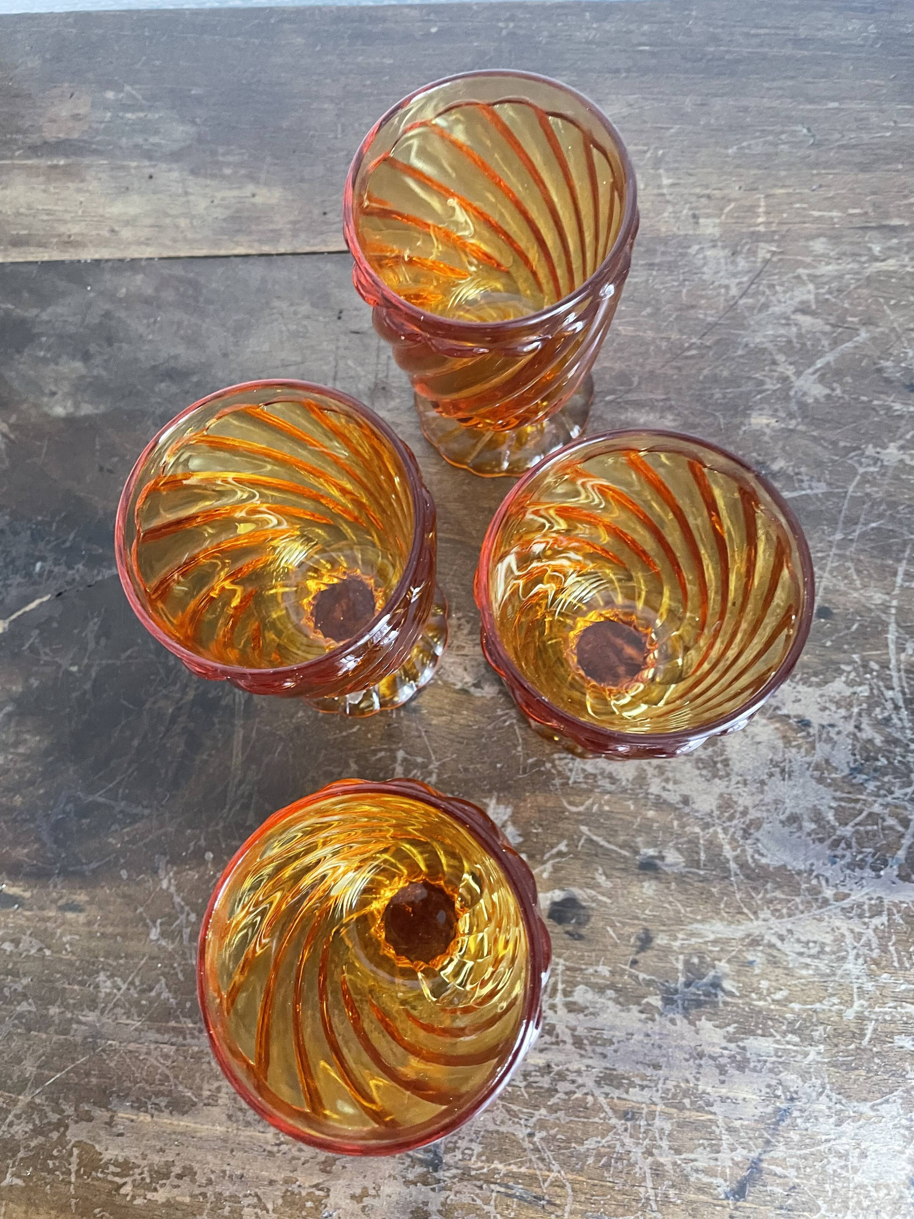 Baccarat amber glasses