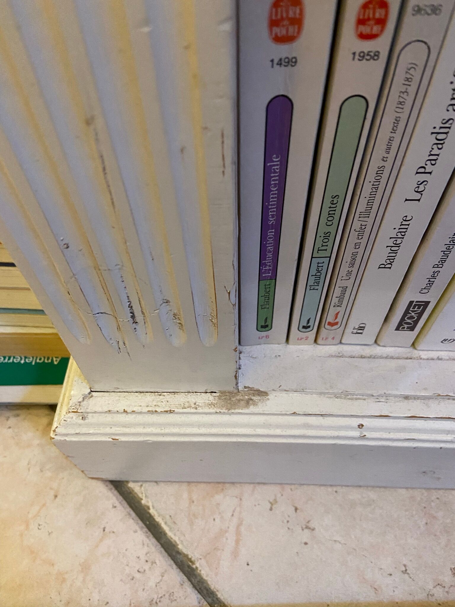 White wooden bookcase