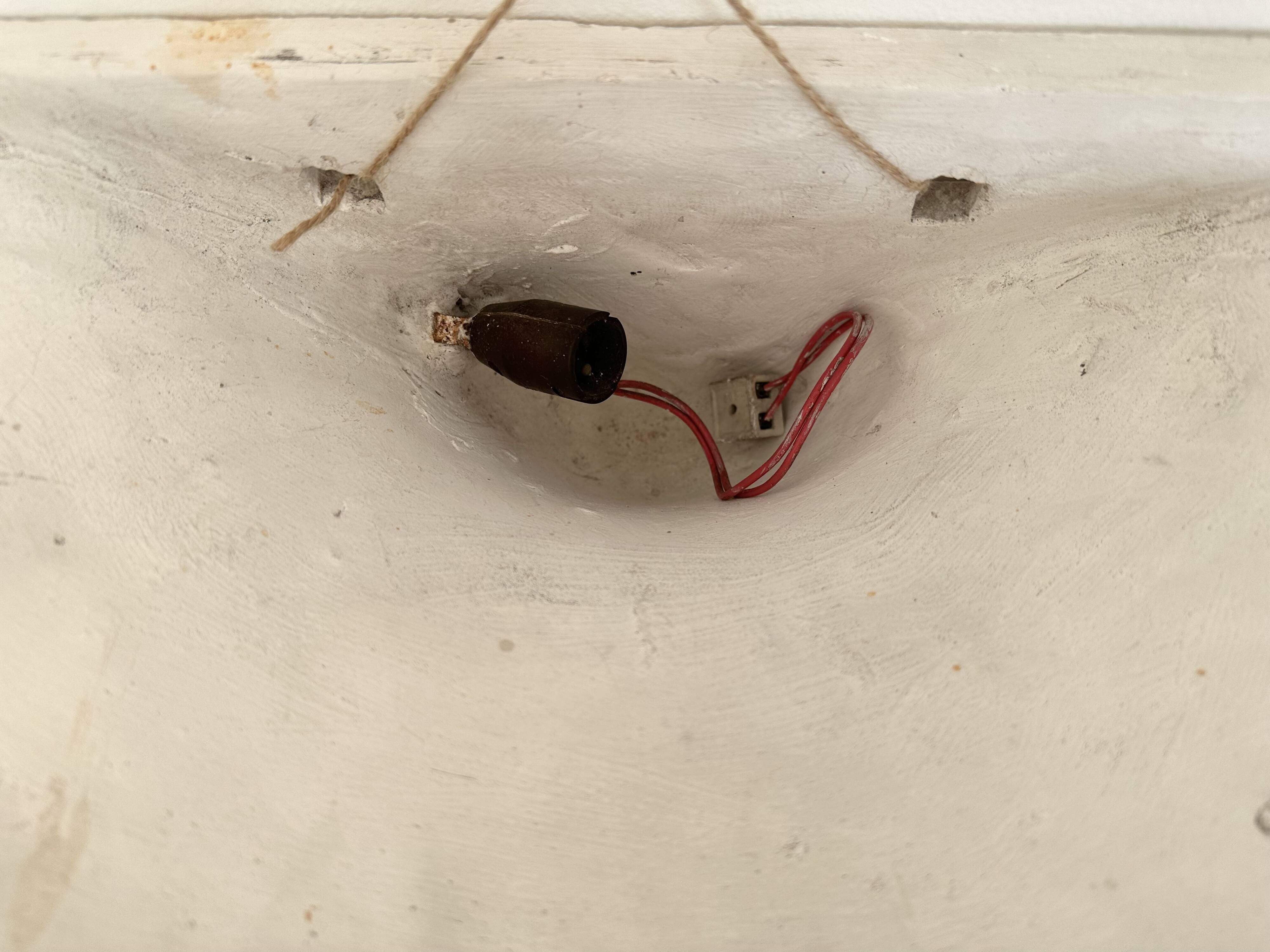 Pair of plaster wall sconces, palmette decoration, 20th century