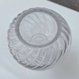 Baccarat molded crystal decanter, twisted bamboo