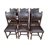 Lot of 6 chairs Henri II