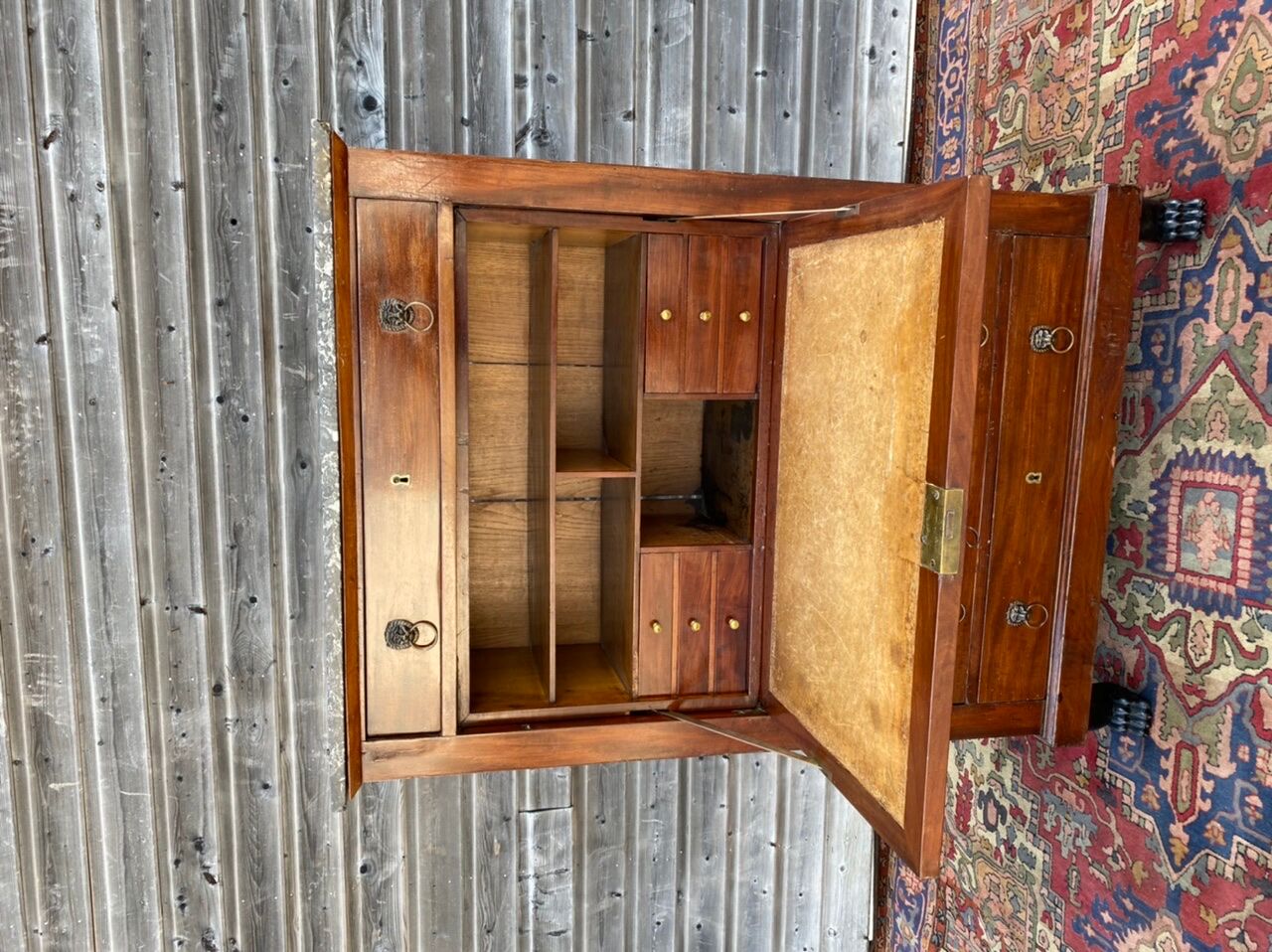 Secretary to abattant in mahogany period consulate xix eme century