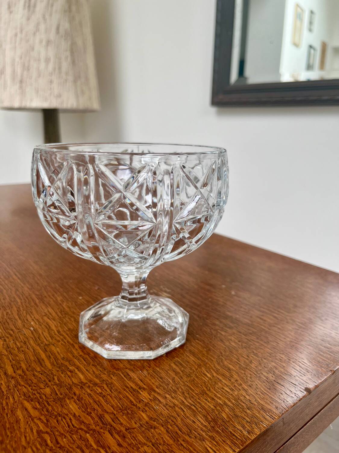 Cut glass candy dish or sugar bowl – Italy