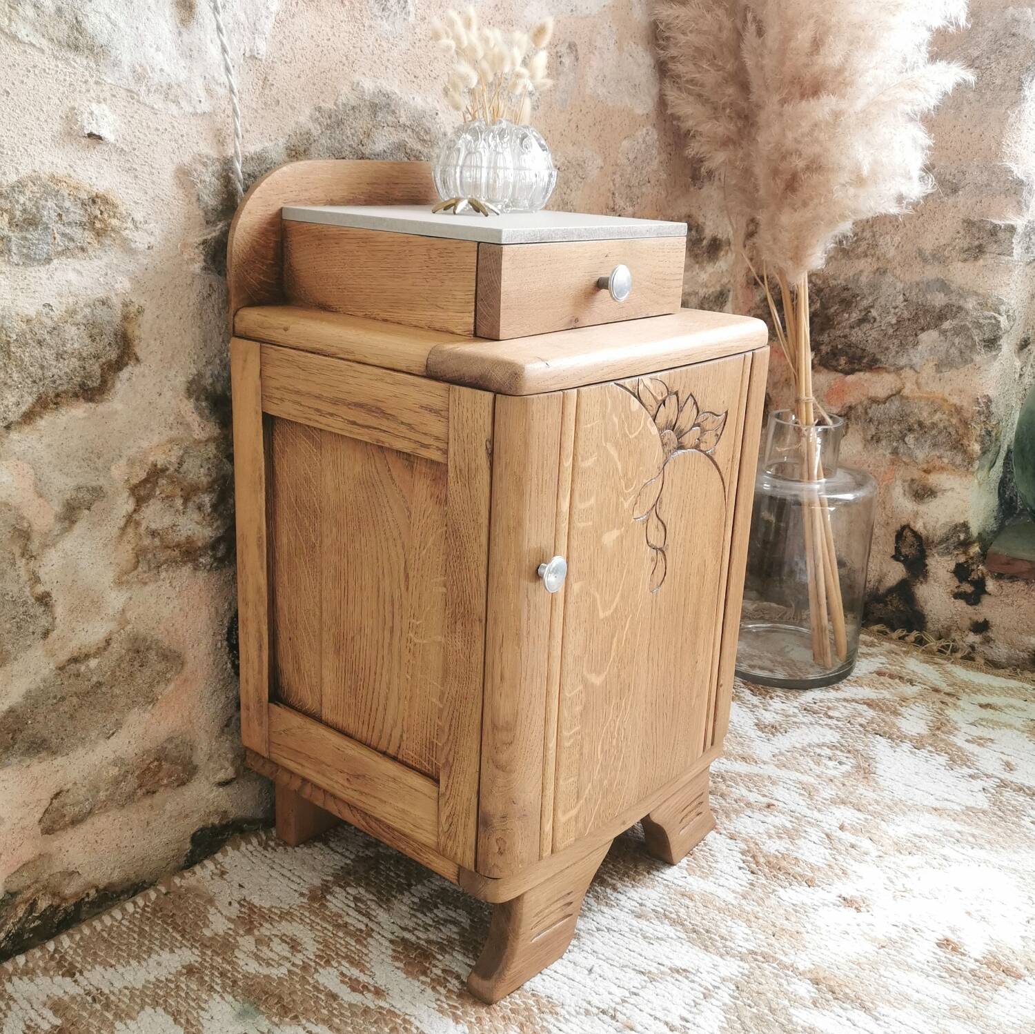 Restored Art Deco bedside table