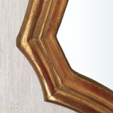 Mirror oval shell dore with french-style sheet louis xvi 58x80cm